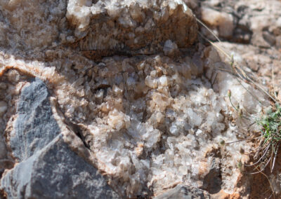 Calcite crystals at point 14